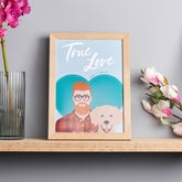 Oakdene Designs Prints Personalised 'True Love' Dog And Owner Portrait Print